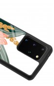 Samsung S20 Plus Beyaz Karanfil Tasarımlı Glossy Telefon Kılıfı