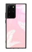 Samsung S20 Plus Beyaz Palmiye Tasarımlı Glossy Telefon Kılıfı