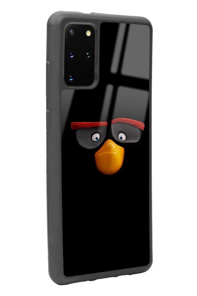 Samsung S20 Plus Black Angry Birds Tasarımlı Glossy Telefon Kılıfı
