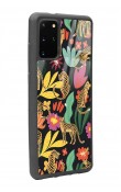 Samsung S20 Plus Çiçekli Kediler Tasarımlı Glossy Telefon Kılıfı