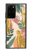 Samsung S20 Plus Çiçekli Leopar Tasarımlı Glossy Telefon Kılıfı
