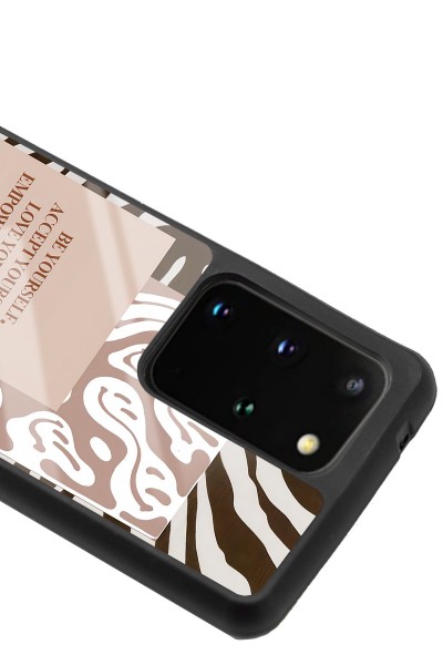 Samsung S20 Plus Emoji Zebra Tasarımlı Glossy Telefon Kılıfı