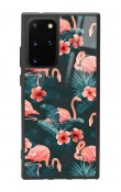 Samsung S20 Plus Flamingo Leaf Tasarımlı Glossy Telefon Kılıfı