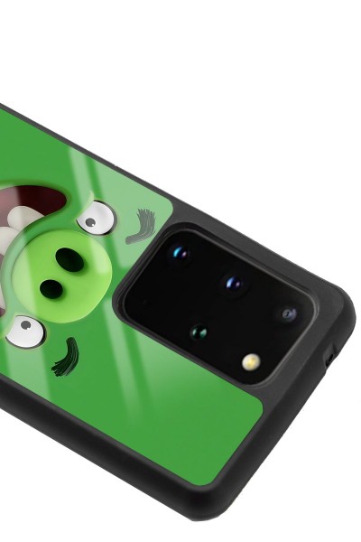 Samsung S20 Plus Green Angry Birds Tasarımlı Glossy Telefon Kılıfı