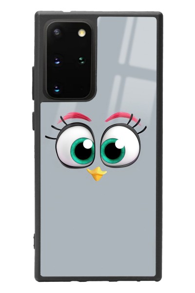 Samsung S20 Plus Grey Angry Birds Tasarımlı Glossy Telefon Kılıfı