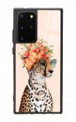 Samsung S20 Plus Influencer Leopar Kedi Tasarımlı Glossy Telefon Kılıfı
