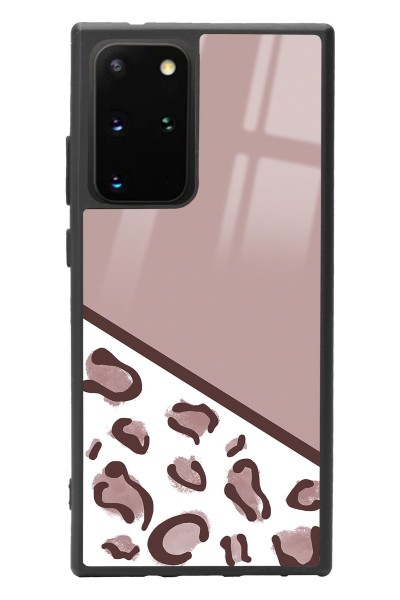 Samsung S20 Plus Kahve Leopar Tasarımlı Glossy Telefon Kılıfı