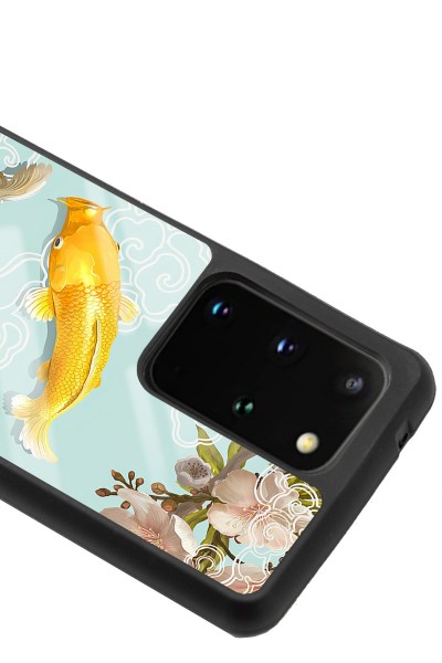 Samsung S20 Plus Koi Balığı Tasarımlı Glossy Telefon Kılıfı
