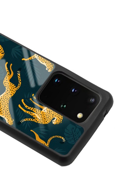 Samsung S20 Plus Leaf Leopar Tasarımlı Glossy Telefon Kılıfı
