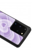 Samsung S20 Plus Lila Kalp Tasarımlı Glossy Telefon Kılıfı