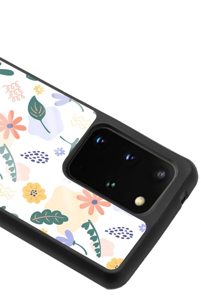 Samsung S20 Plus Minik Çiçekler Tasarımlı Glossy Telefon Kılıfı