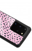 Samsung S20 Plus Pembe Benek Tasarımlı Glossy Telefon Kılıfı