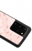 Samsung S20 Plus Pudra Yapraklı Tasarımlı Glossy Telefon Kılıfı