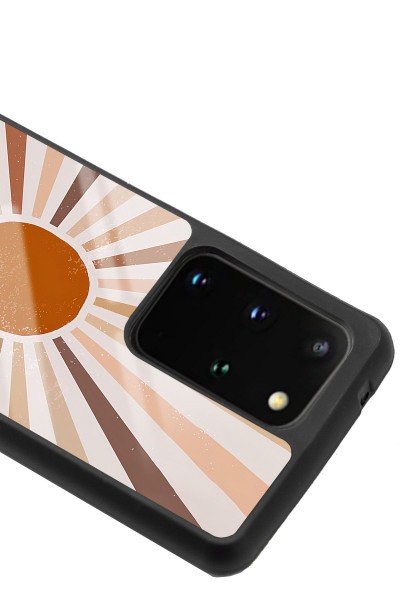 Samsung S20 Plus Retro Güneş Tasarımlı Glossy Telefon Kılıfı