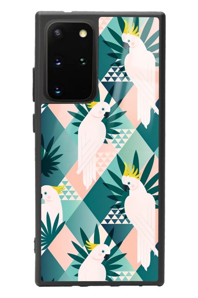 Samsung S20 Plus Retro Papağan Tasarımlı Glossy Telefon Kılıfı