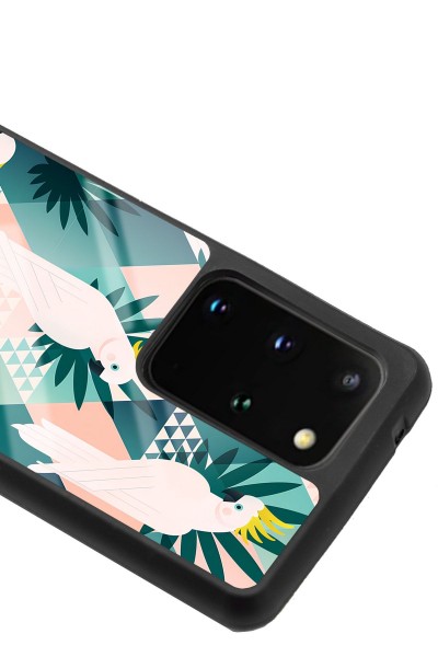 Samsung S20 Plus Retro Papağan Tasarımlı Glossy Telefon Kılıfı