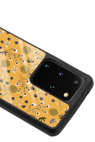 Samsung S20 Plus Sarı Bindanlı Tasarımlı Glossy Telefon Kılıfı