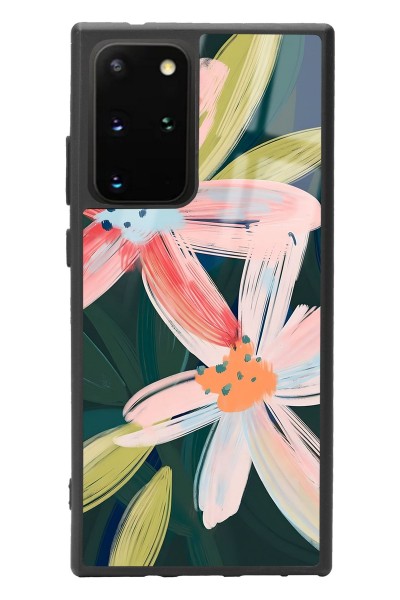 Samsung S20 Plus Suluboya Çiçek Tasarımlı Glossy Telefon Kılıfı