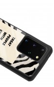 Samsung S20 Plus Zebra Motto Tasarımlı Glossy Telefon Kılıfı