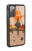Samsung S20 Retro Kaktüs Güneş Tasarımlı Glossy Telefon Kılıfı