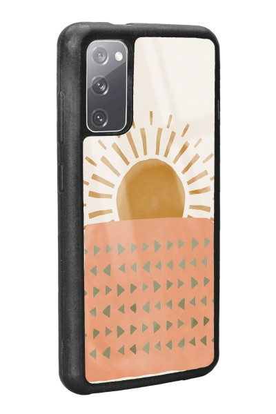 Samsung S20 Suluboya Güneş Tasarımlı Glossy Telefon Kılıfı
