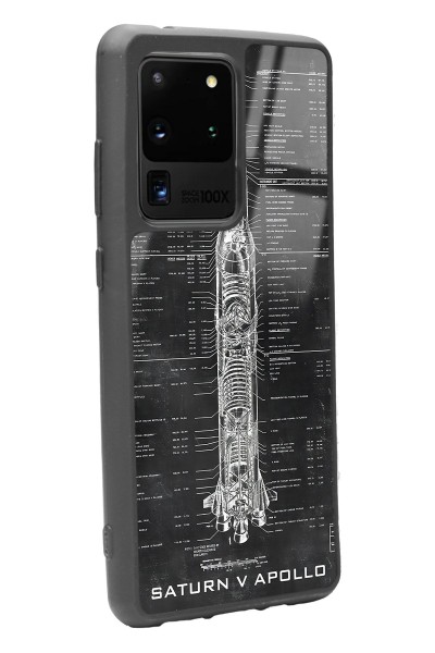 Samsung S20 Ultra Apollo Plan Tasarımlı Glossy Telefon Kılıfı