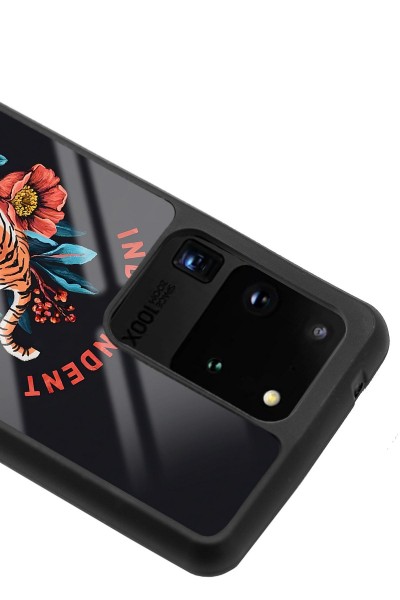 Samsung S20 Ultra Bağımsız Kaplan Tasarımlı Glossy Telefon Kılıfı
