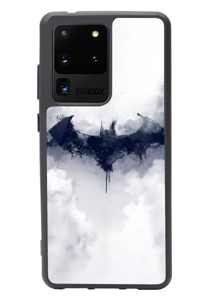 Samsung S20 Ultra Beyaz Batman Tasarımlı Glossy Telefon Kılıfı