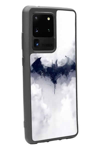 Samsung S20 Ultra Beyaz Batman Tasarımlı Glossy Telefon Kılıfı