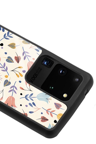 Samsung S20 Ultra Beyaz Bindanlı Tasarımlı Glossy Telefon Kılıfı