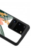 Samsung S20 Ultra Beyaz Karanfil Tasarımlı Glossy Telefon Kılıfı