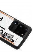 Samsung S20 Ultra Bilet Tasarımlı Tasarımlı Glossy Telefon Kılıfı