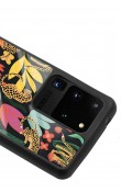 Samsung S20 Ultra Çiçekli Kediler Tasarımlı Glossy Telefon Kılıfı