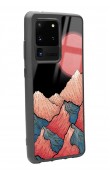 Samsung S20 Ultra Dağ Güneş Tasarımlı Glossy Telefon Kılıfı