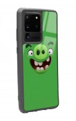 Samsung S20 Ultra Green Angry Birds Tasarımlı Glossy Telefon Kılıfı