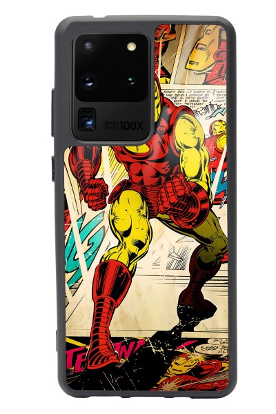 Samsung S20 Ultra Iron Man Demir Adam Tasarımlı Glossy Telefon Kılıfı