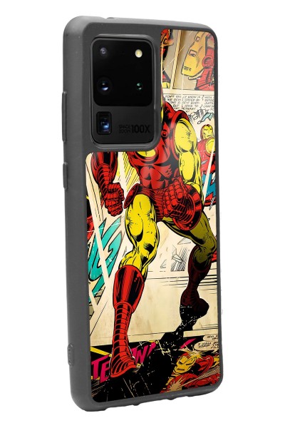 Samsung S20 Ultra Iron Man Demir Adam Tasarımlı Glossy Telefon Kılıfı