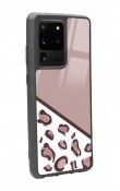 Samsung S20 Ultra Kahve Leopar Tasarımlı Glossy Telefon Kılıfı