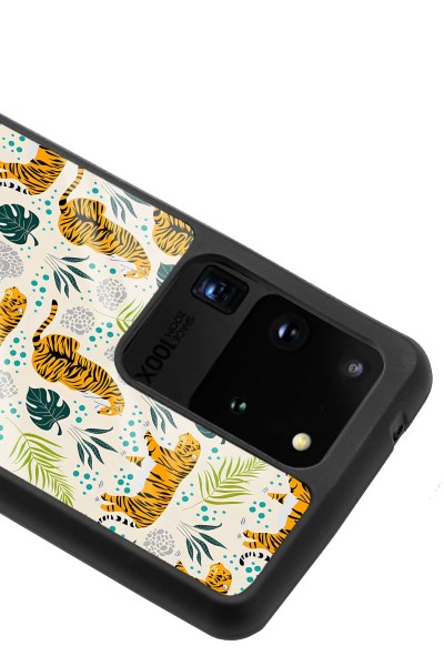 Samsung S20 Ultra Kaplan Art Tasarımlı Glossy Telefon Kılıfı