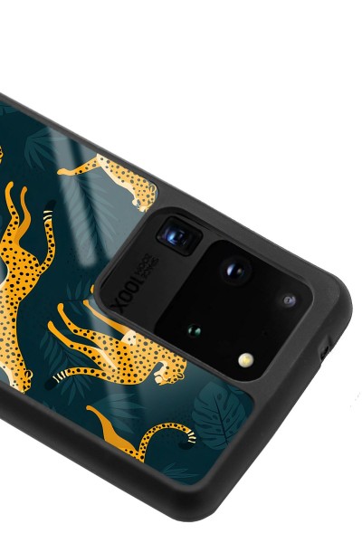 Samsung S20 Ultra Leaf Leopar Tasarımlı Glossy Telefon Kılıfı