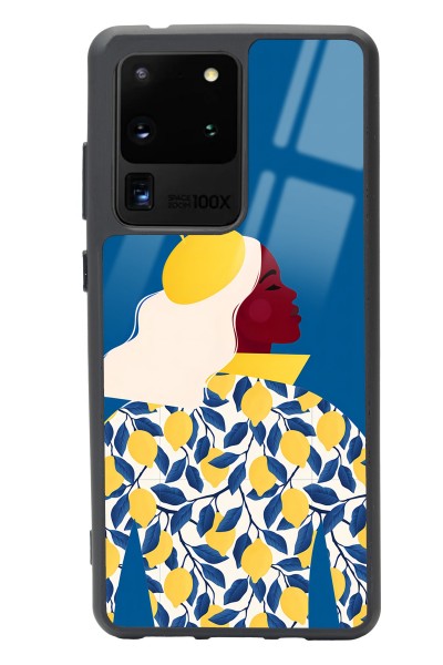 Samsung S20 Ultra Lemon Woman Tasarımlı Glossy Telefon Kılıfı