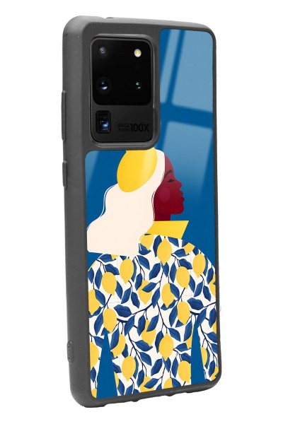 Samsung S20 Ultra Lemon Woman Tasarımlı Glossy Telefon Kılıfı
