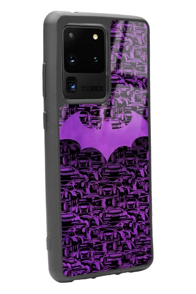 Samsung S20 Ultra Lila Batman Tasarımlı Glossy Telefon Kılıfı