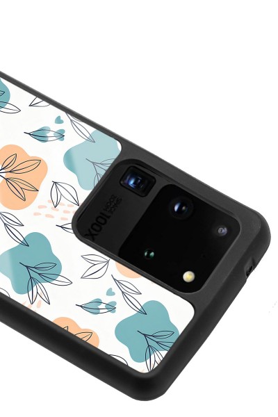 Samsung S20 Ultra Minik Yapraklar Tasarımlı Glossy Telefon Kılıfı