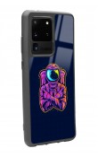 Samsung S20 Ultra Neon Astronot Tasarımlı Glossy Telefon Kılıfı