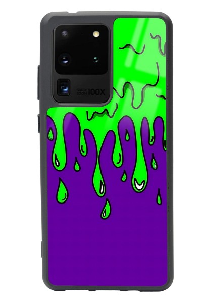 Samsung S20 Ultra Neon Damla Tasarımlı Glossy Telefon Kılıfı
