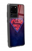 Samsung S20 Ultra Neon Superman Tasarımlı Glossy Telefon Kılıfı