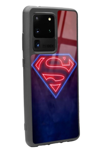 Samsung S20 Ultra Neon Superman Tasarımlı Glossy Telefon Kılıfı