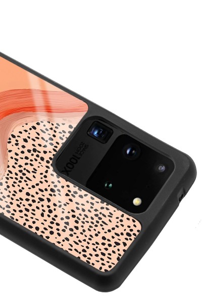 Samsung S20 Ultra Nude Benekli Tasarımlı Glossy Telefon Kılıfı