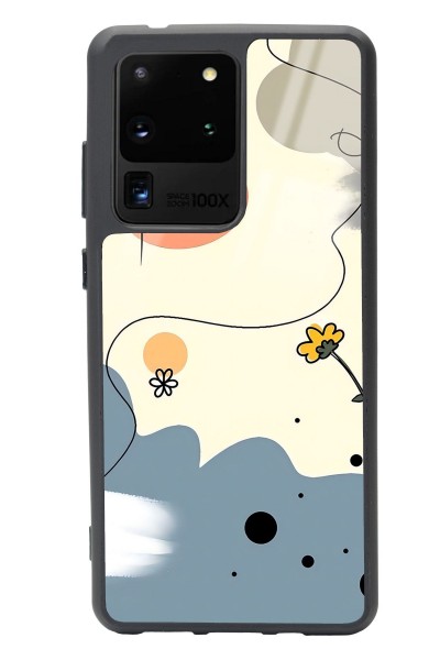 Samsung S20 Ultra Nude Papatya Tasarımlı Glossy Telefon Kılıfı
